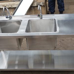 Double sinks stainless steel