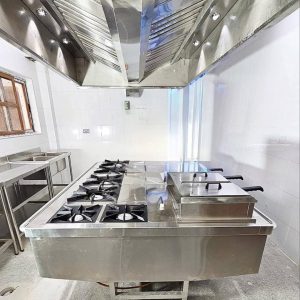 Combined cooking units with Chimney